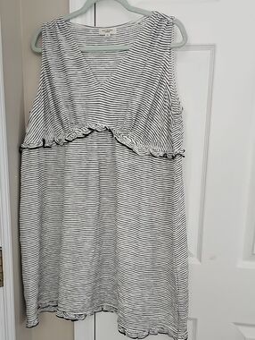 Max Studio Black and White Striped Mini Dress
